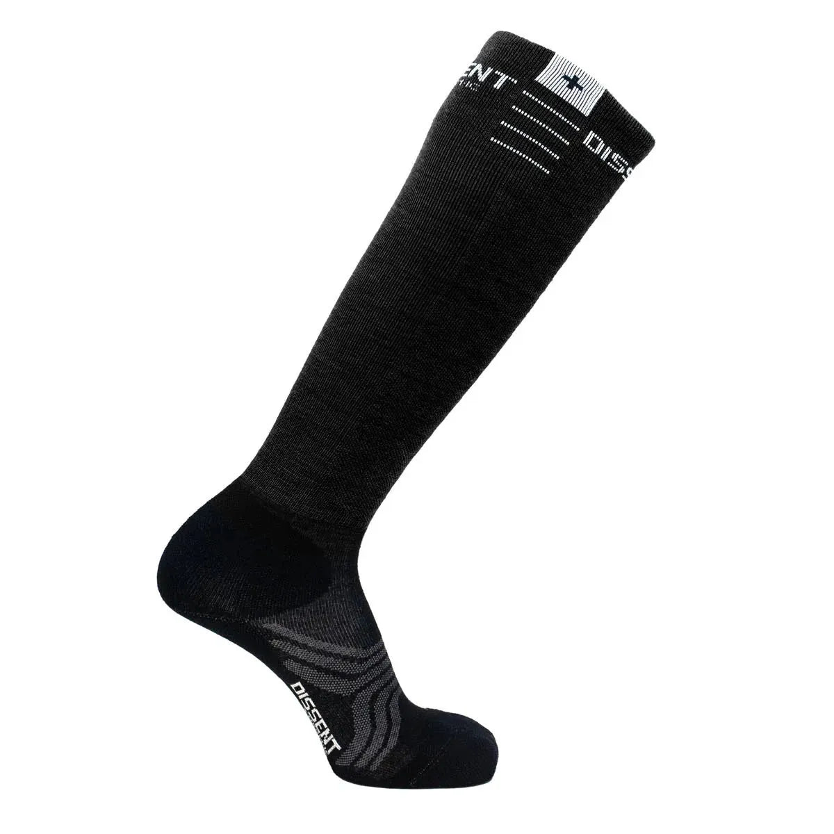 Dissent IQ Comfort Zero Cushion Ski Socks - Warm & Breathable Performance Socks for Skiing, Snowboarding & Winter Sports