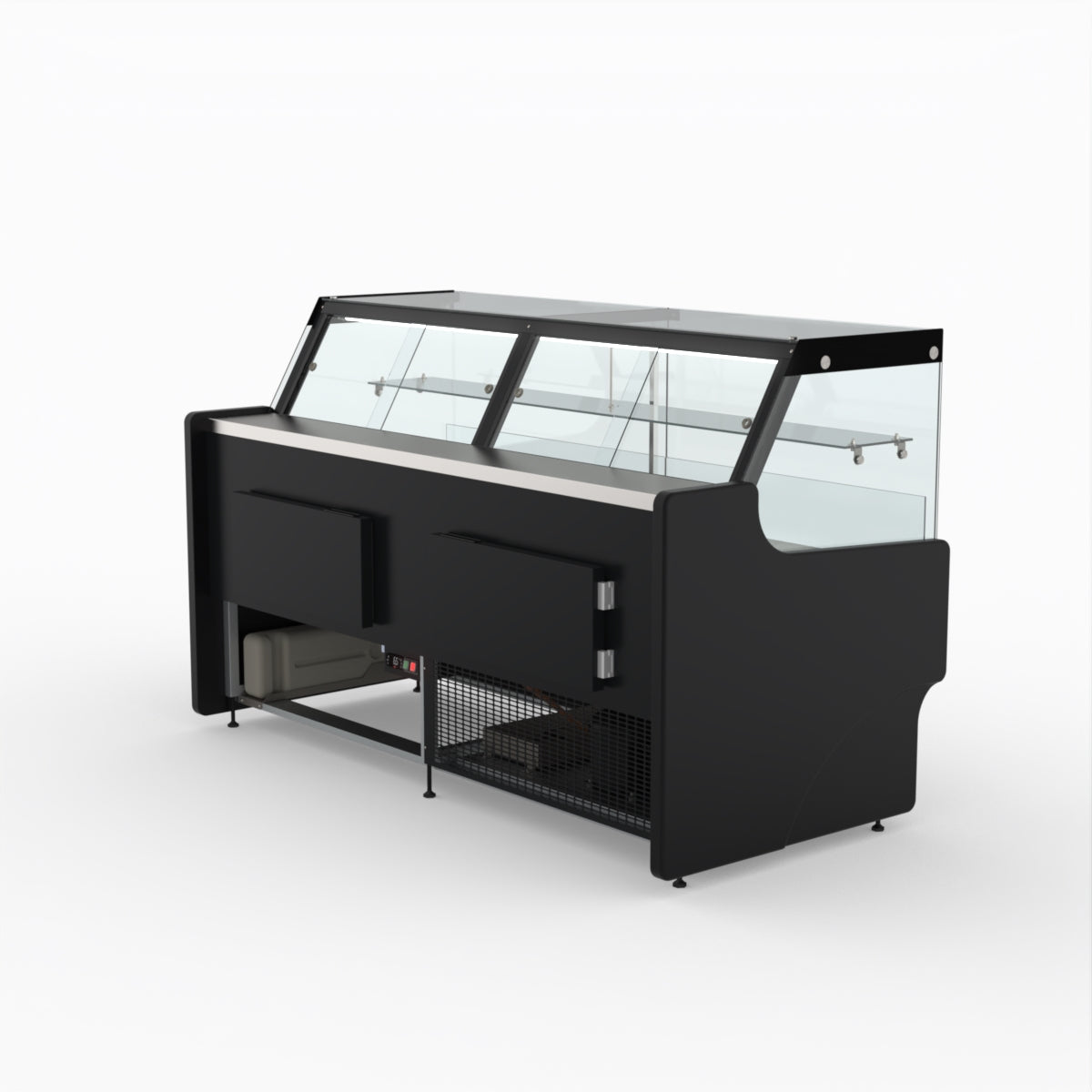 2 Meter AG Deli Showcase Glass Display Case - Perfect for Supermarkets, Delis & Bakeries to Showcase Fresh Food & Pastries