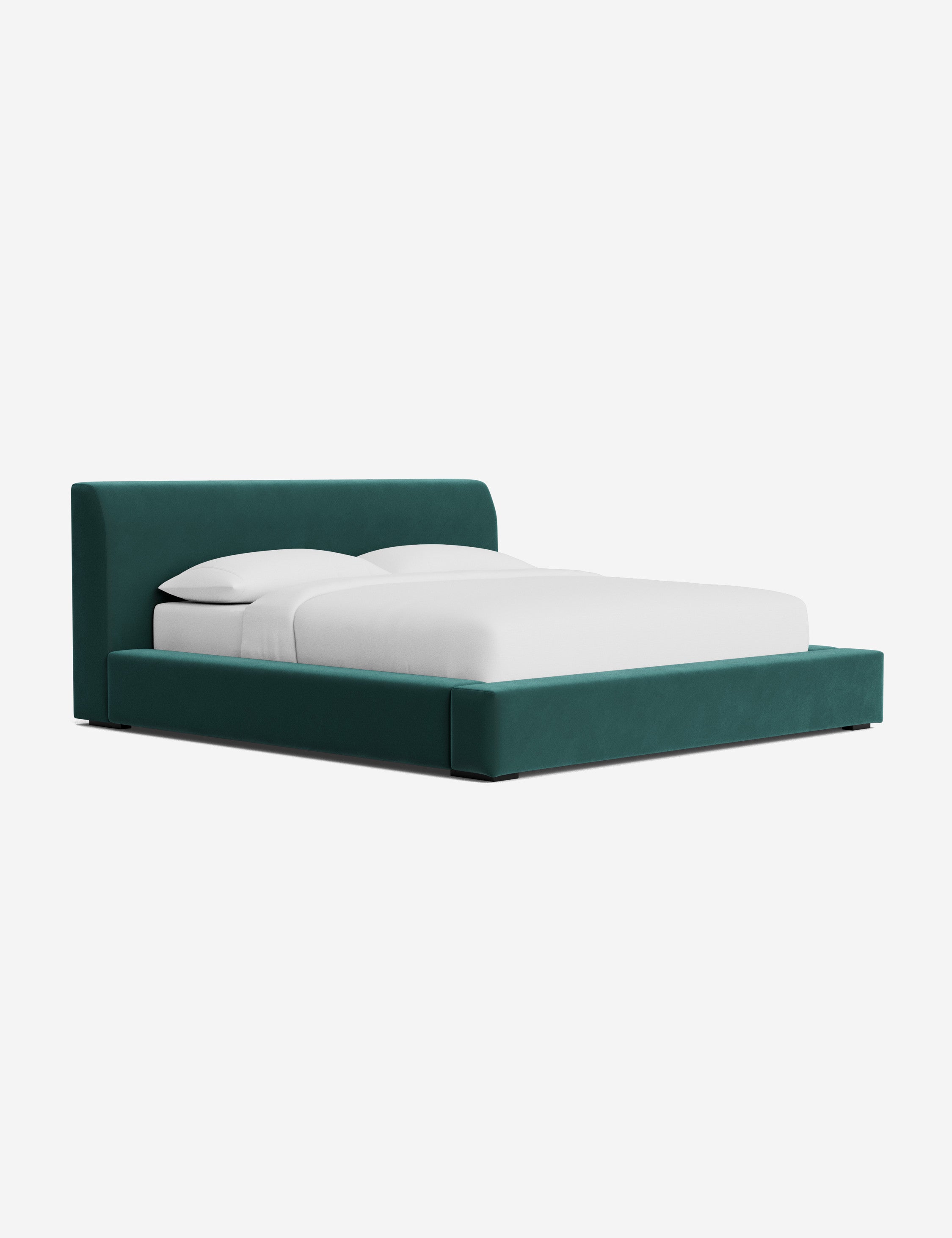 Clayton Platform Bed Frame - Queen Size, Modern Minimalist Wooden Bed with Sturdy Slat Support - Perfect for Bedroom, Guest Room, or Studio Apartment