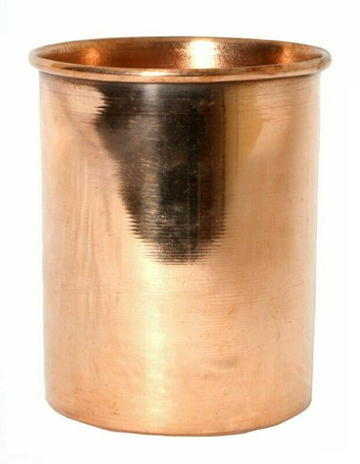Pure Copper 900ml Ayurvedic Water Bottle with 2 Glass Cups - Detoxifying & Health Benefits for Home, Office & Yoga Practice