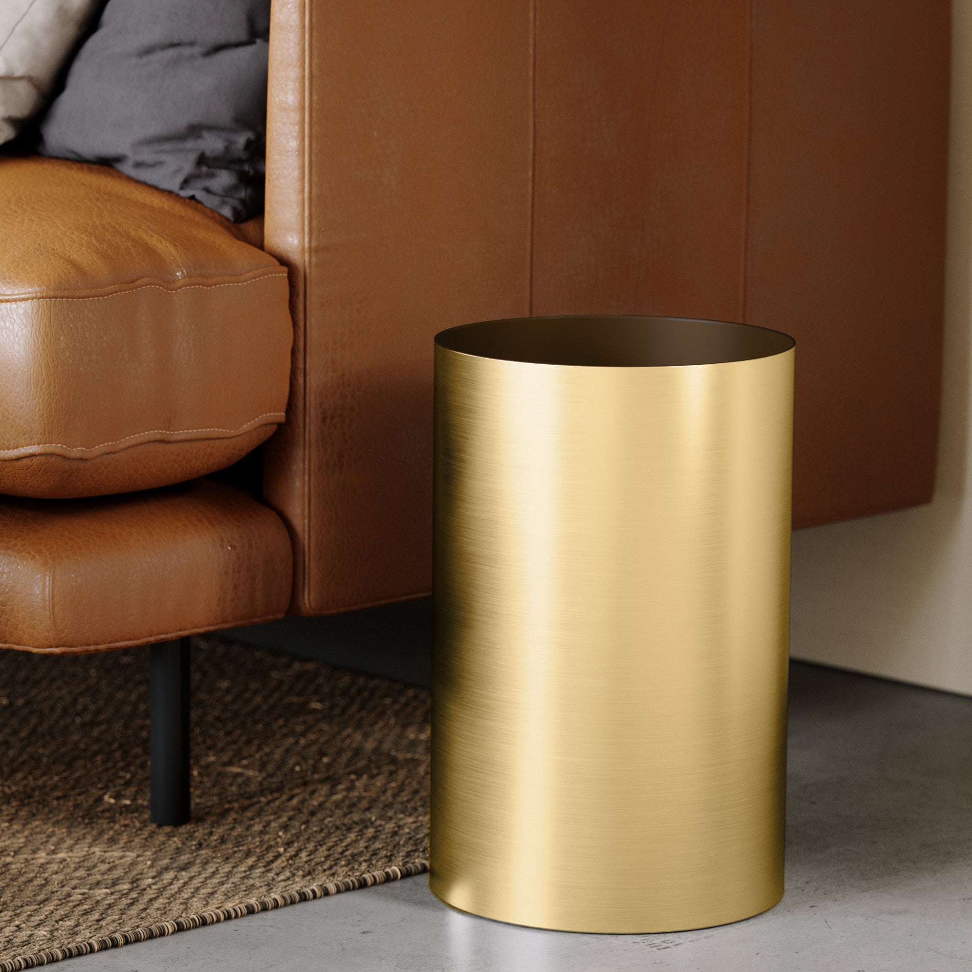 Stainless Steel Trash Can with Lid - 13 Gallon Metal Garbage Bin for Kitchen, Bathroom, Office - Odor Control & Hands-Free Foot Pedal - Durable & Rustproof Wastebasket for Home & Commercial Use