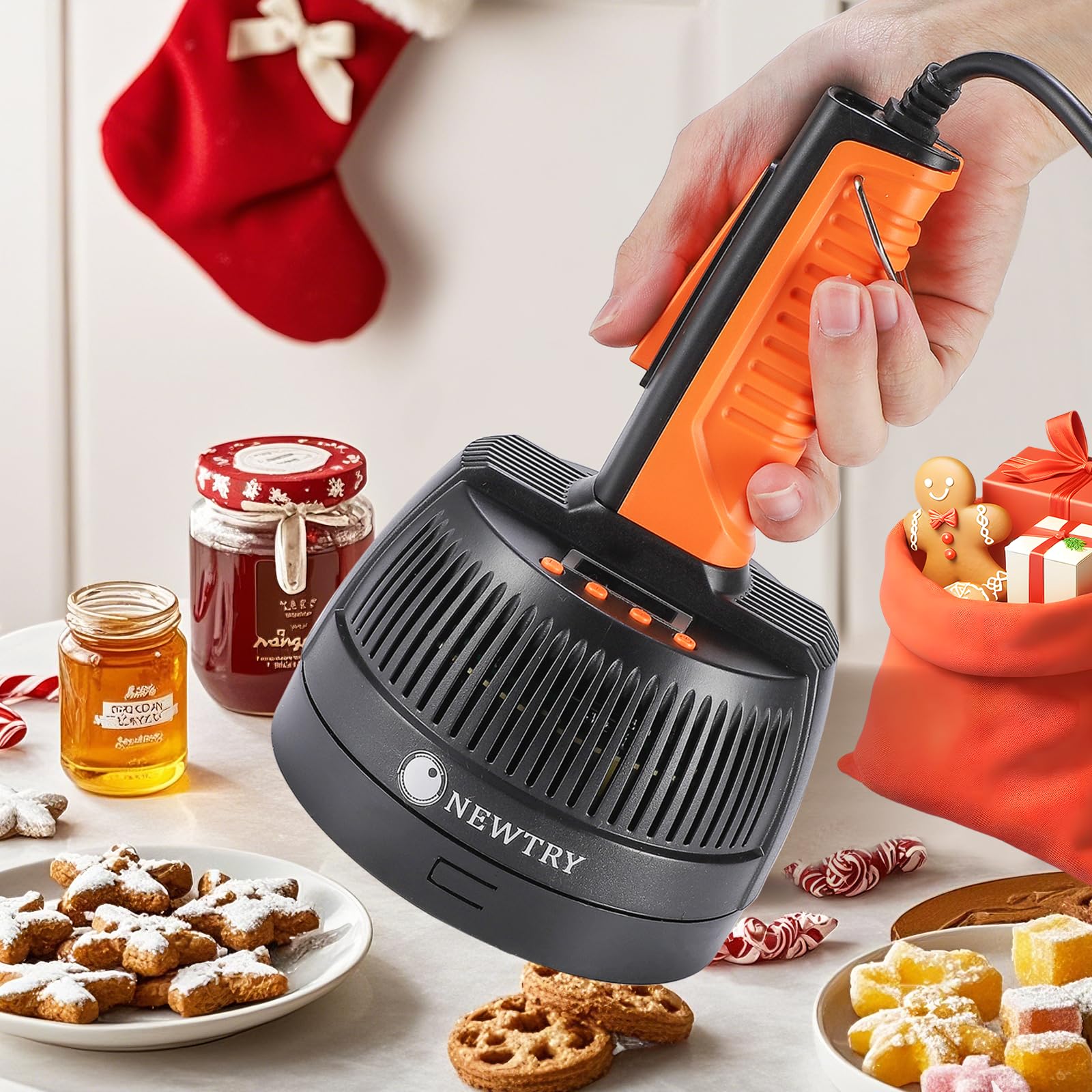 NEWTRY Handheld Induction Sealer Machine 20-80mm Adjustable Power & Time - 110V Bottle Cap Sealer for Plastic & Glass Containers - Perfect for Home Brewing, DIY Projects & Small Business Packaging