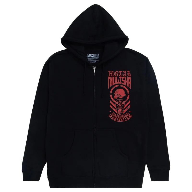 Metal Mulisha Blue Collar Zip-Up Hoodie for Men - Stylish Pullover Jacket for Streetwear, Work & Outdoor Activities