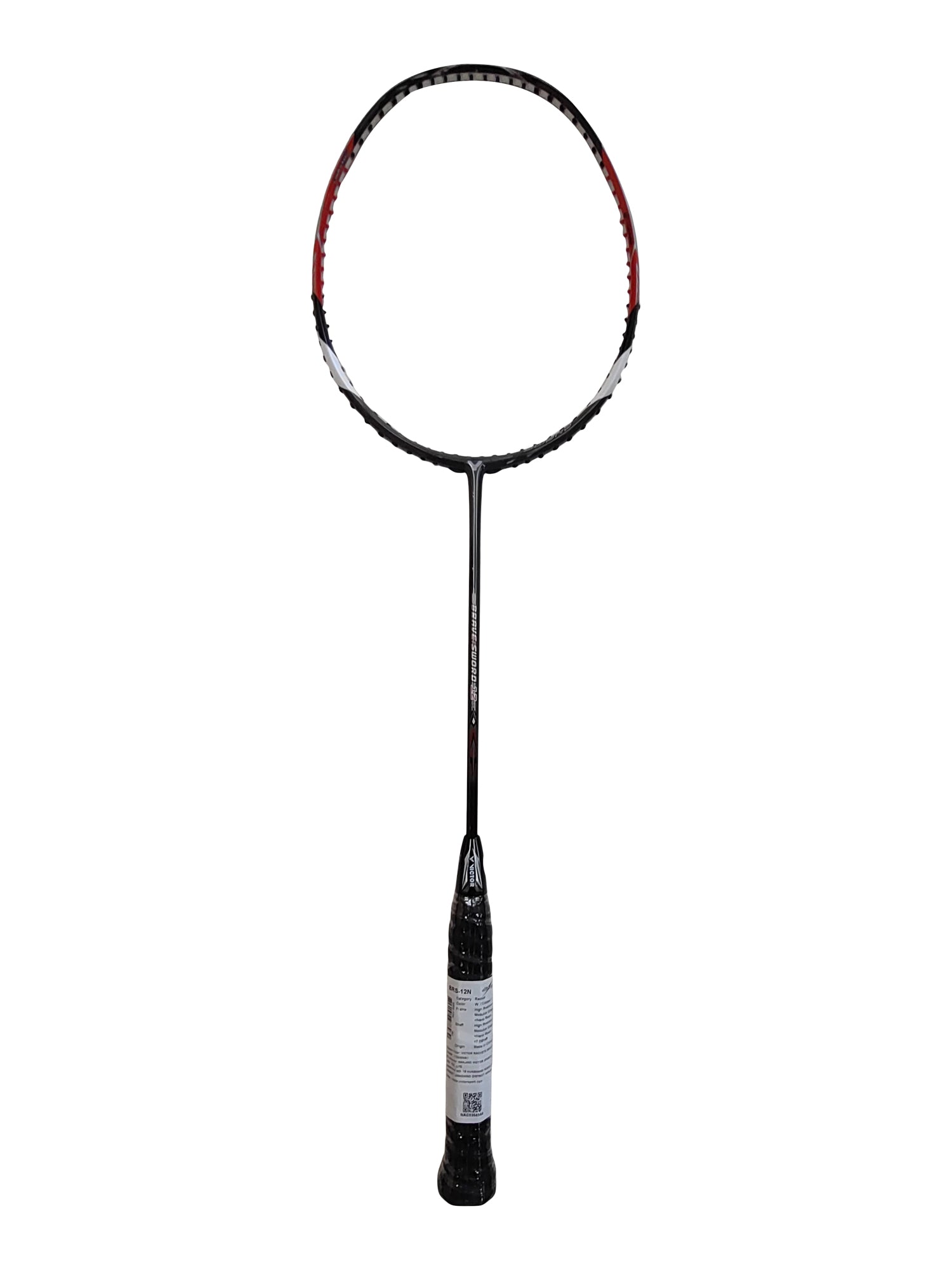Victor Bravesword 12 (BS12) Badminton Racket - Professional Carbon Fiber Shuttlecock Racket for Advanced Players - Perfect for Tournaments & Training Sessions