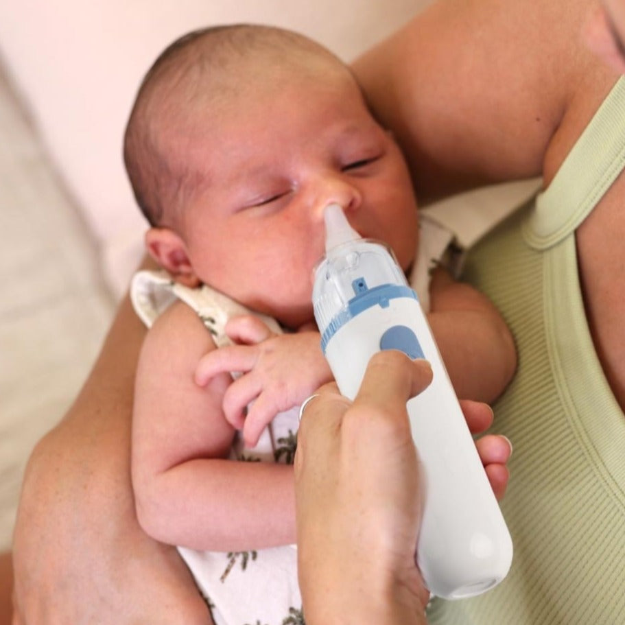 USB Rechargeable Nasal Aspirator for Babies with Bonus Soothing Balm - Gentle Newborn Nasal Care for Congestion Relief at Home & Travel