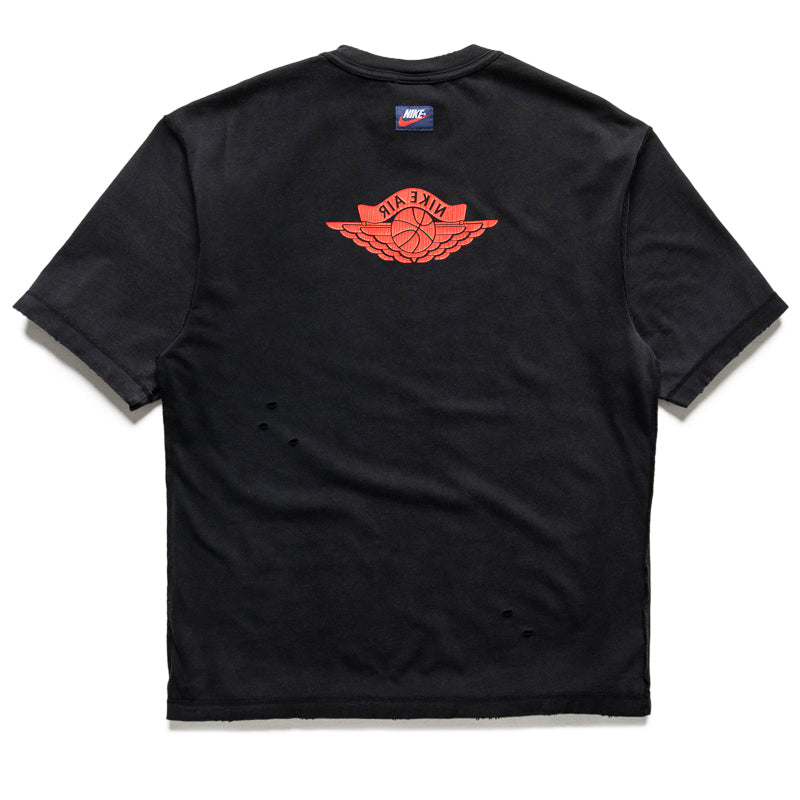Jordan Rare Air Tee - Black/Chile Red Men's Basketball T-Shirt | Comfortable Cotton Fabric for Casual Wear & Street Style