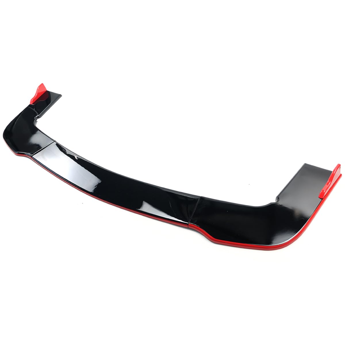 Glossy Black & Red Line Front Lip Splitter Spoiler Kit for Dodge Challenger SXT/SRT/Hellcat (2012-2022) - 3PC Bumper Lip Set - Aggressive Styling & Street Performance Upgrade