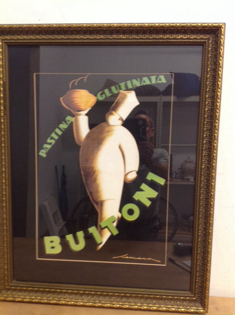 23 x 29 Inch Signed Buitoni Art Print - Vintage Italian Poster for Home Decor & Office Wall Art