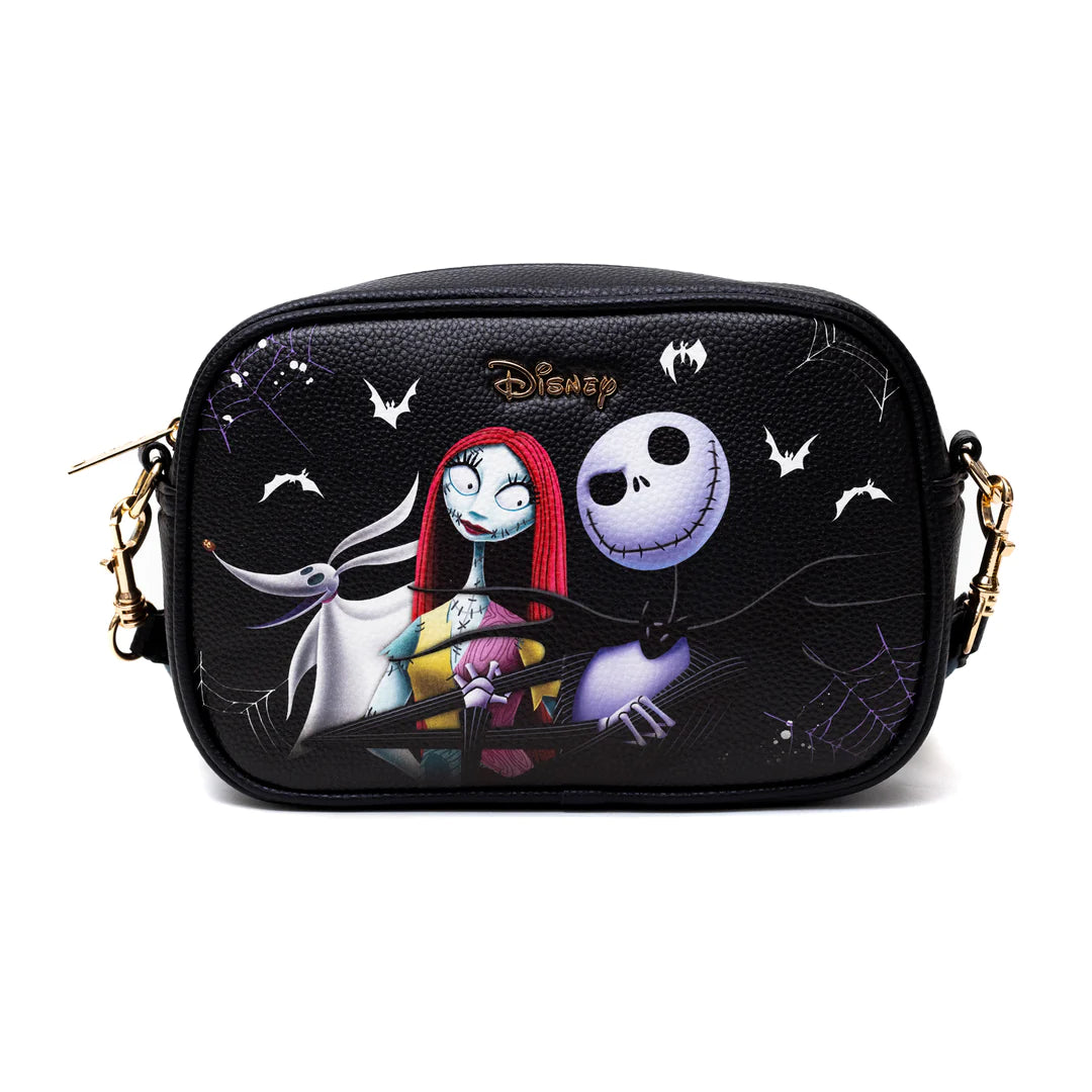 WondaPOP Nightmare Before Christmas Camera Crossbody Purse - Gothic Themed Handbag for Women | Perfect for Halloween, Cosplay & Disney Fans