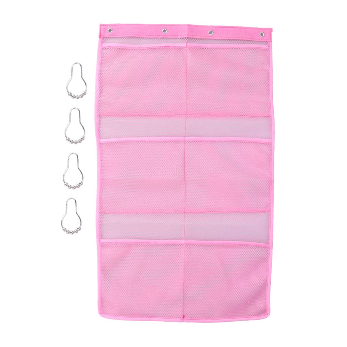 Cabilock 1pc Mesh Hanging Shower Organizer with 6 Pockets - Portable Bathroom Storage for Razors, Shampoo, Conditioner & Soap - Perfect for Small Spaces & Travel Use