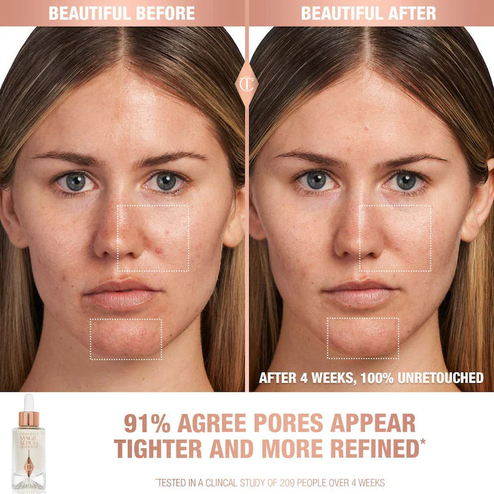 Charlotte Tilbury Magic Serum with Vitamin C - Brightening & Anti-Aging Face Serum for Glowing Skin | Day & Night Skincare Routine
