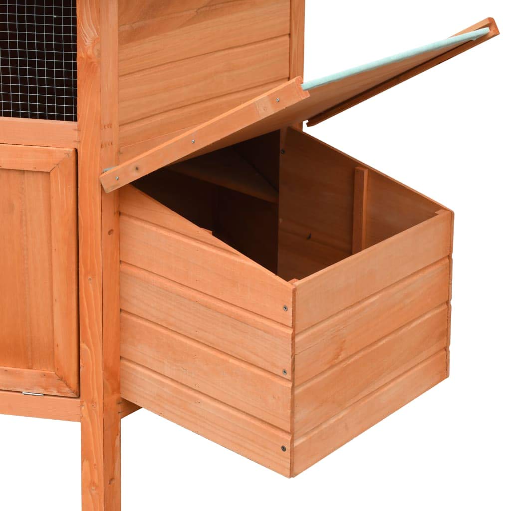 Premium VidaXL Solid Pine & Fir Wood Chicken Coop - Large 49.6