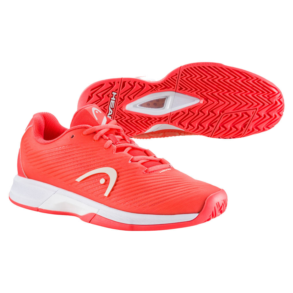 Head Revolt Pro 4.0 Women's Tennis Shoes - Lightweight Performance Court Shoes for Women (Coral/White) | Perfect for Competitive Matches & Training Sessions