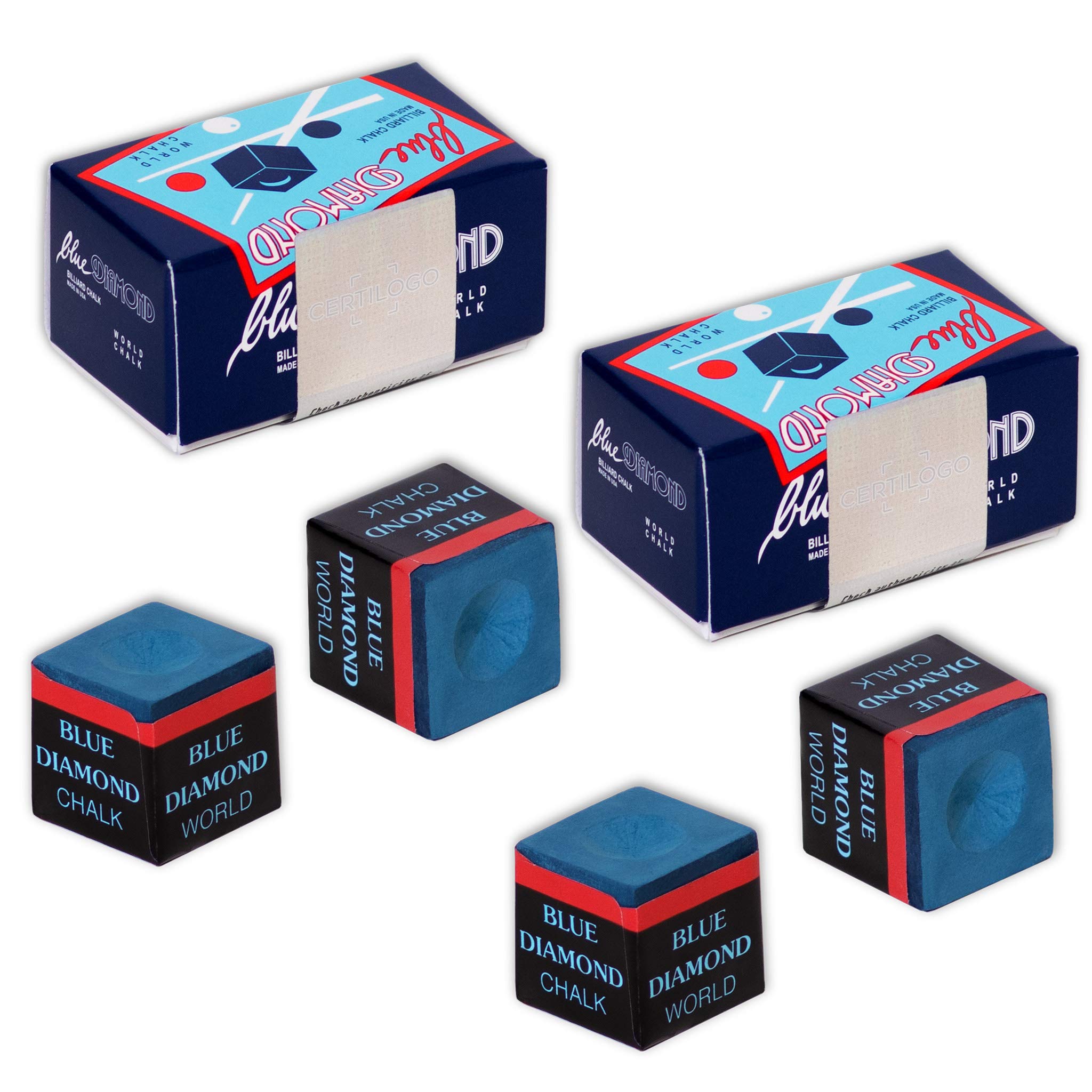 Premium Blue Diamond Chalk 4-Piece Set (2 Boxes) - Perfect for Rock Climbing, Gymnastics & Weightlifting | Non-Toxic, High-Grip Magnesium Carbonate Chalk