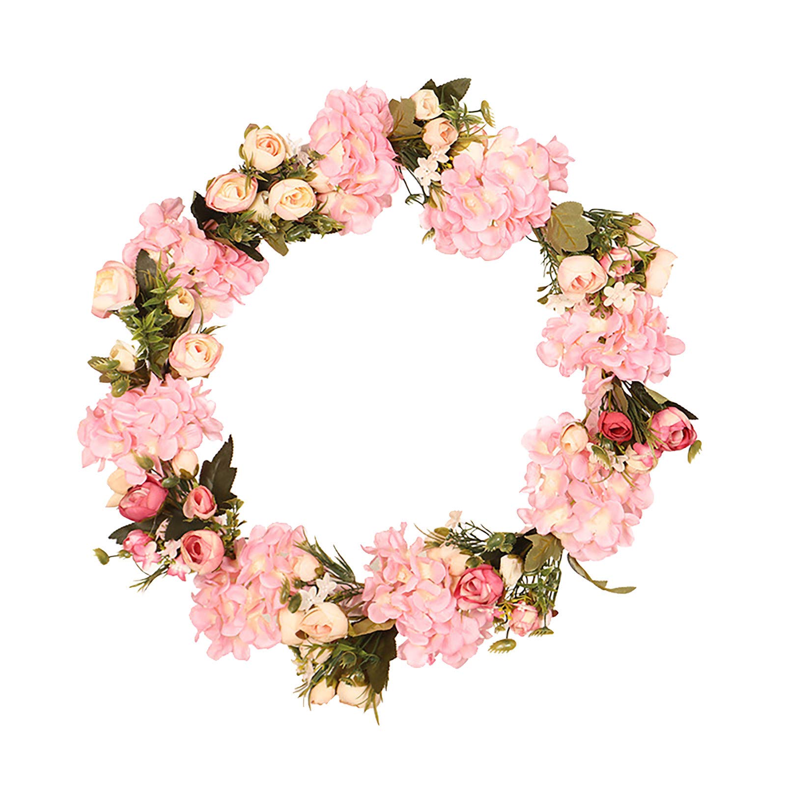 Valentine's Day Wreath Decor - White & Gold Faux Floral Hanging Wreath for Home, Wedding, Party & Fall Decorations - Perfect for Door, Wall & Venue Decoration