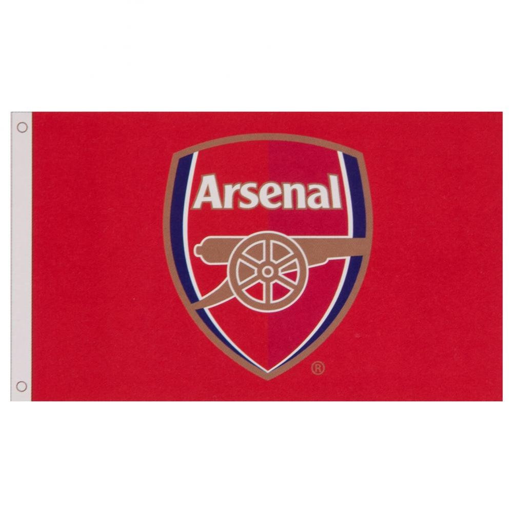 Arsenal FC Official Crest Flag - Premium Embroidered Soccer Banner for Home, Office & Game Day Decor