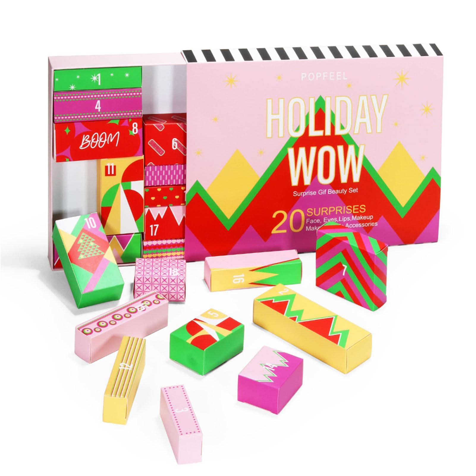 PW TOOLS 2022 Makeup Countdown Calendar - Lipstick & Eyeshadow Set for Women | Party & Gift