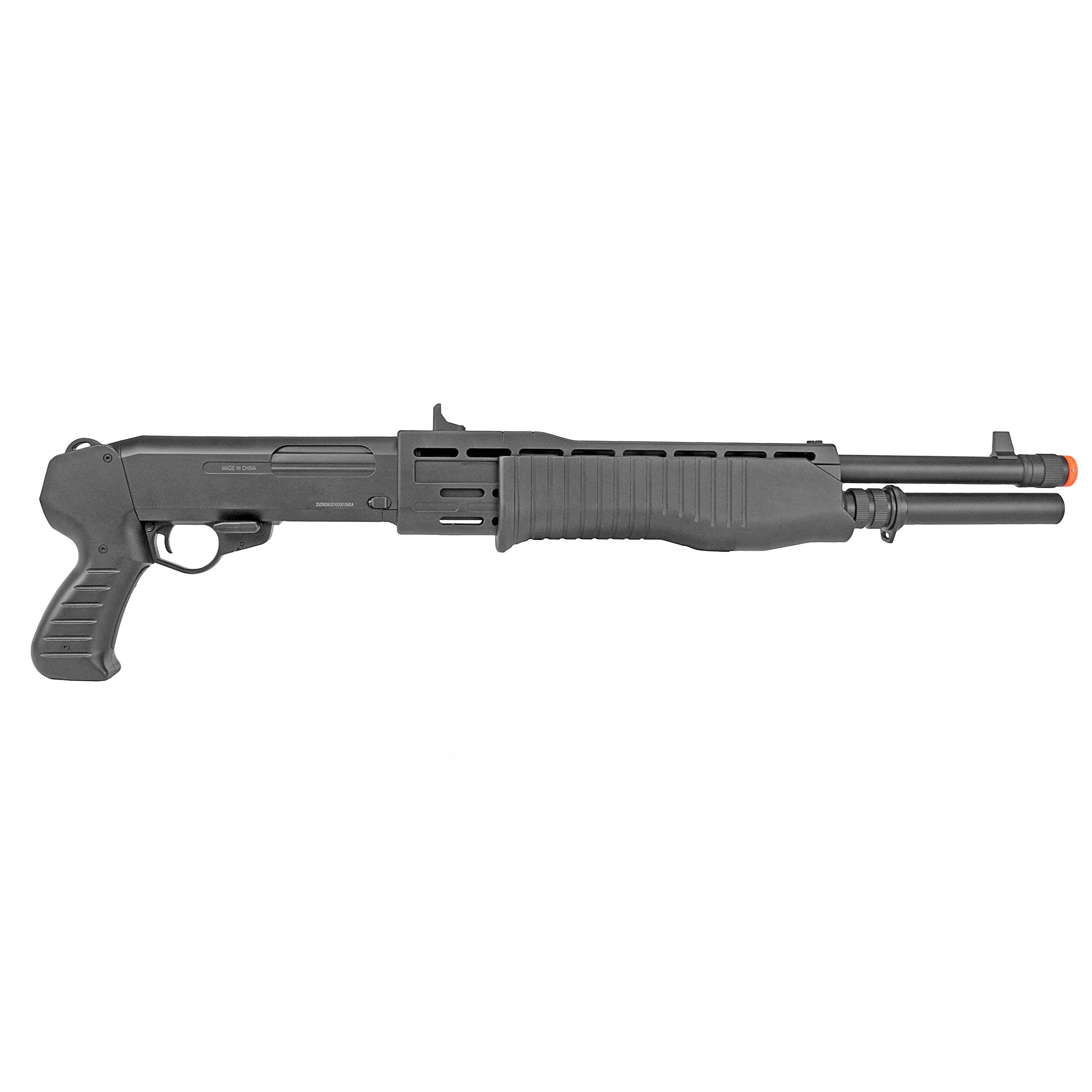 BBTac Tri-Shot Spring Airsoft Shotgun - 3 Barrel Pump Action with Shells, High FPS for Outdoor Airsoft Battles & Tactical Training