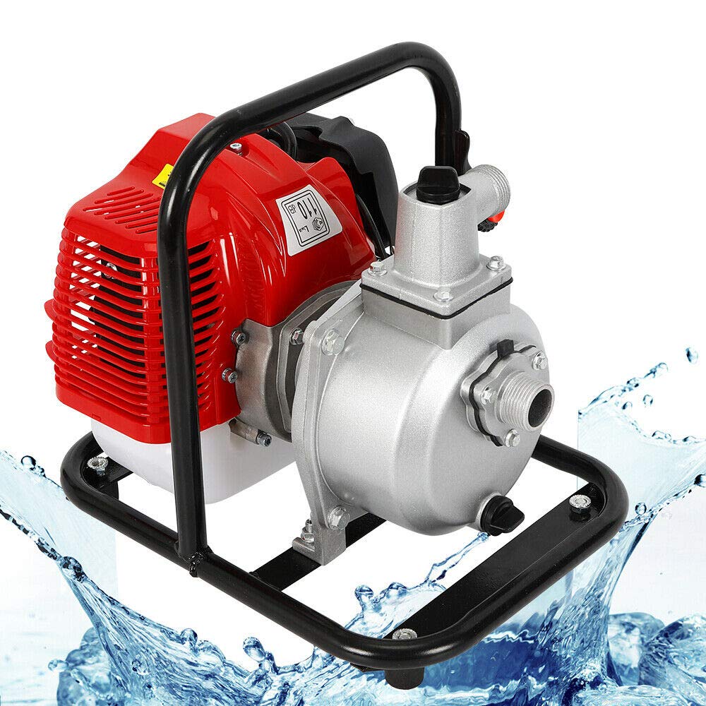 43CC Gas Powered Water Transfer Pump - 1.7HP 2 Stroke Portable High Pressure Gasoline Engine Pump for Irrigation, Pool, Landscaping, Gardening | Ideal for Farm, Construction & Emergency Water Drainage