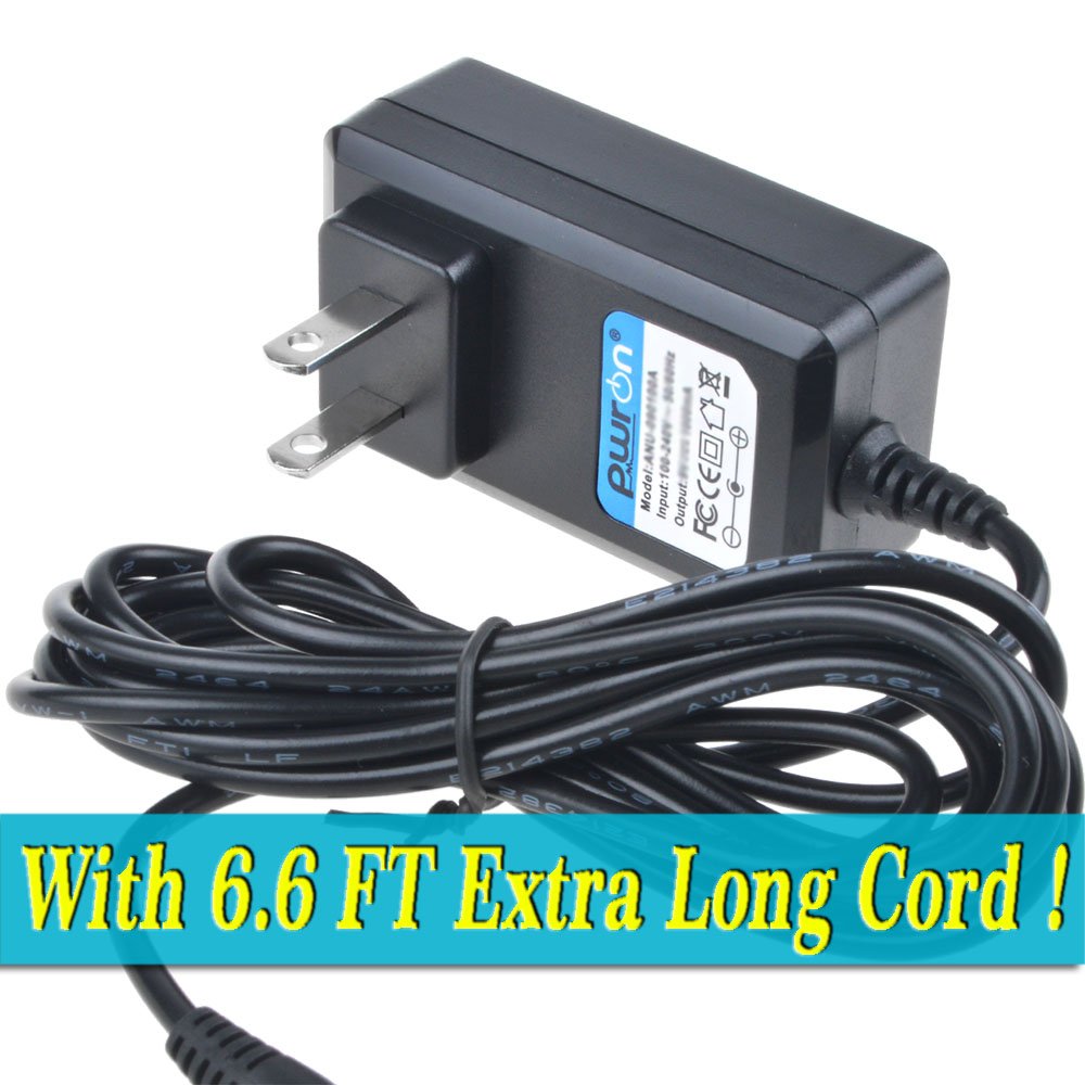PwrON 6.6 FT Long 5V Mini USB AC to DC Power Adapter Charger for Polaroid Tablet PTAB7XC PTAB750 - Fast Charging Wall Plug for Home, Office & Travel Use