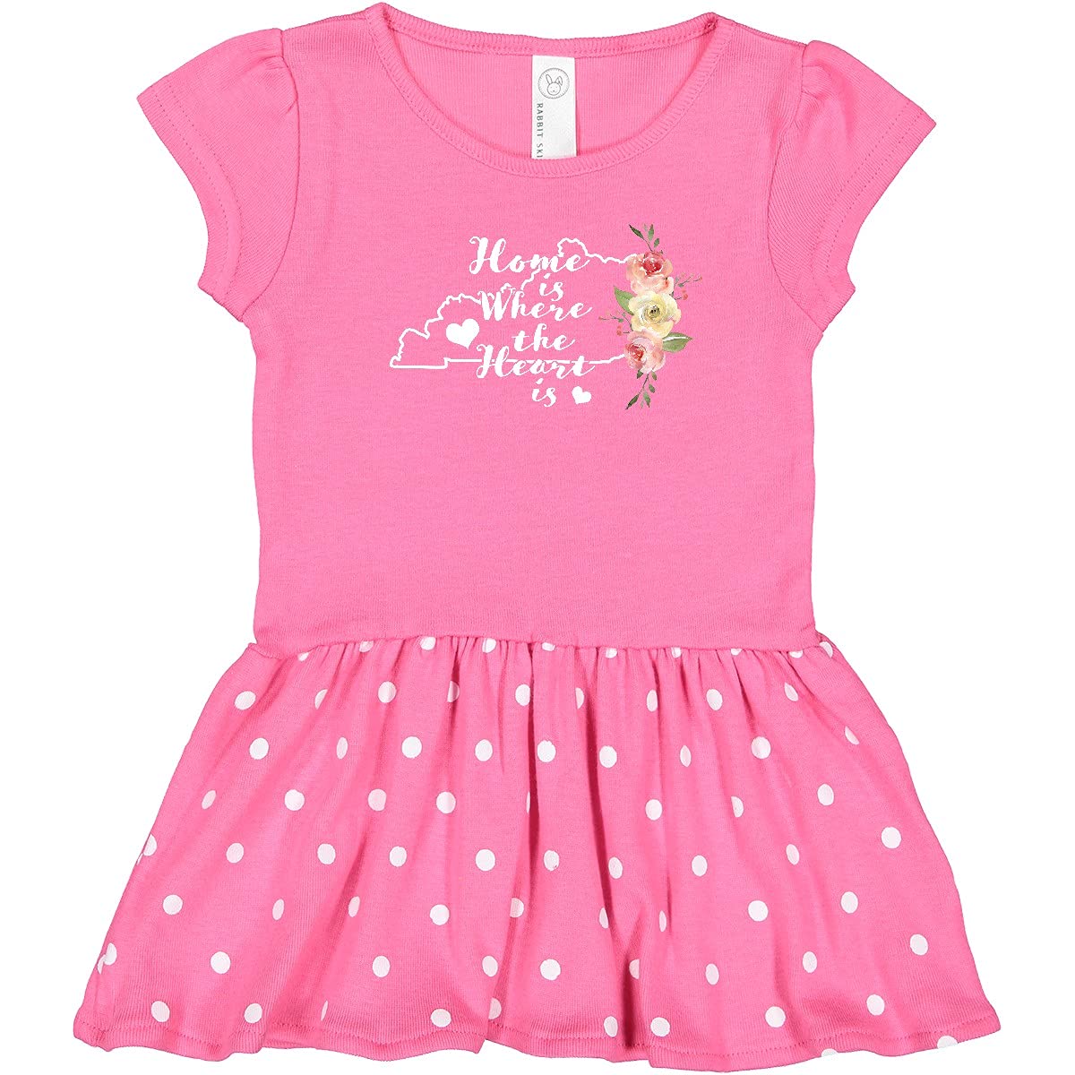 Inktastic Kentucky Home is Where The Heart is Watercolor Print Toddler Dress - Cute Outfit for Girls, Playdates & Family Photos