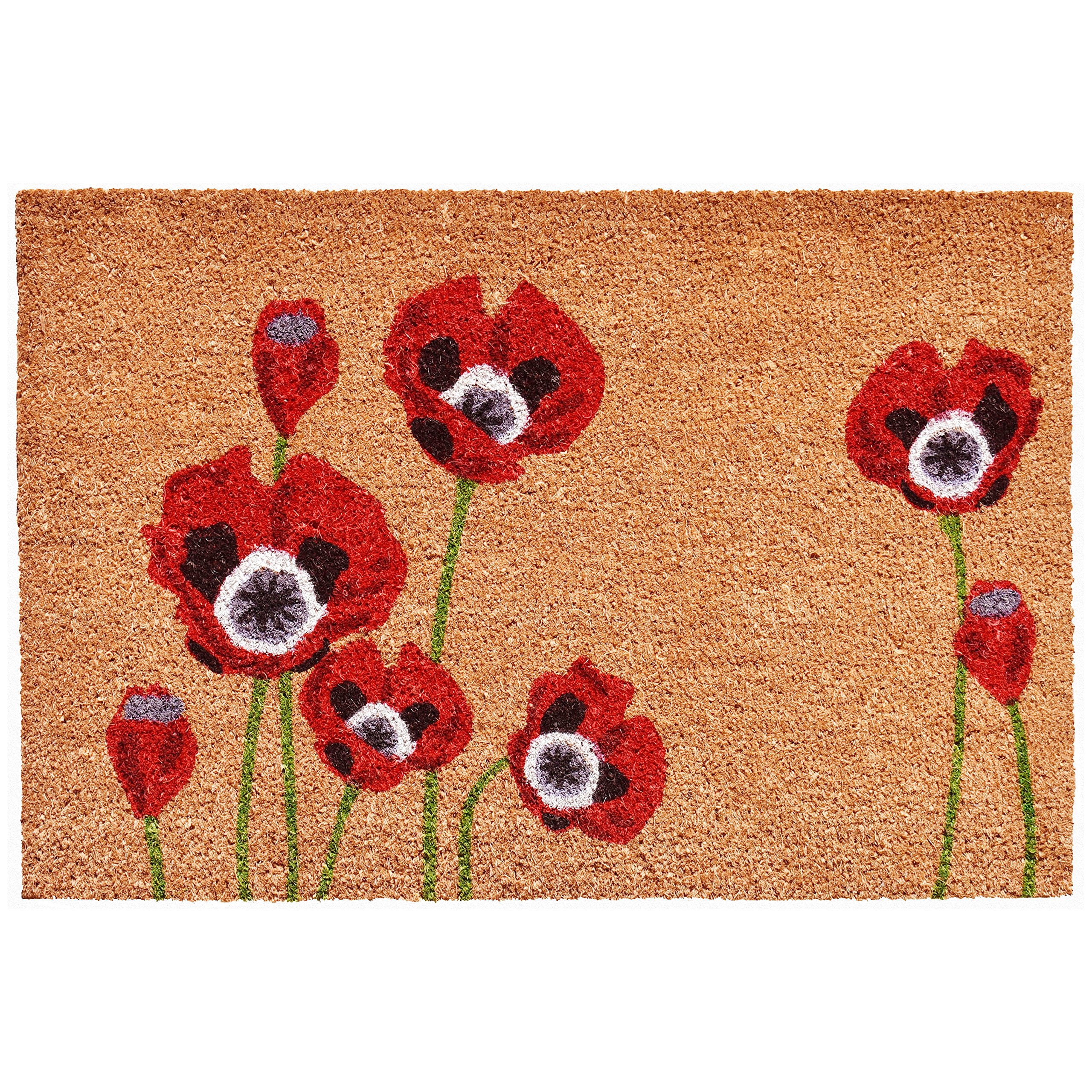 Calloway Mills Red Poppies Doormat - Non-Slip Welcome Mat for Front Door, Porch & Entryway - Outdoor/Indoor Home Decor