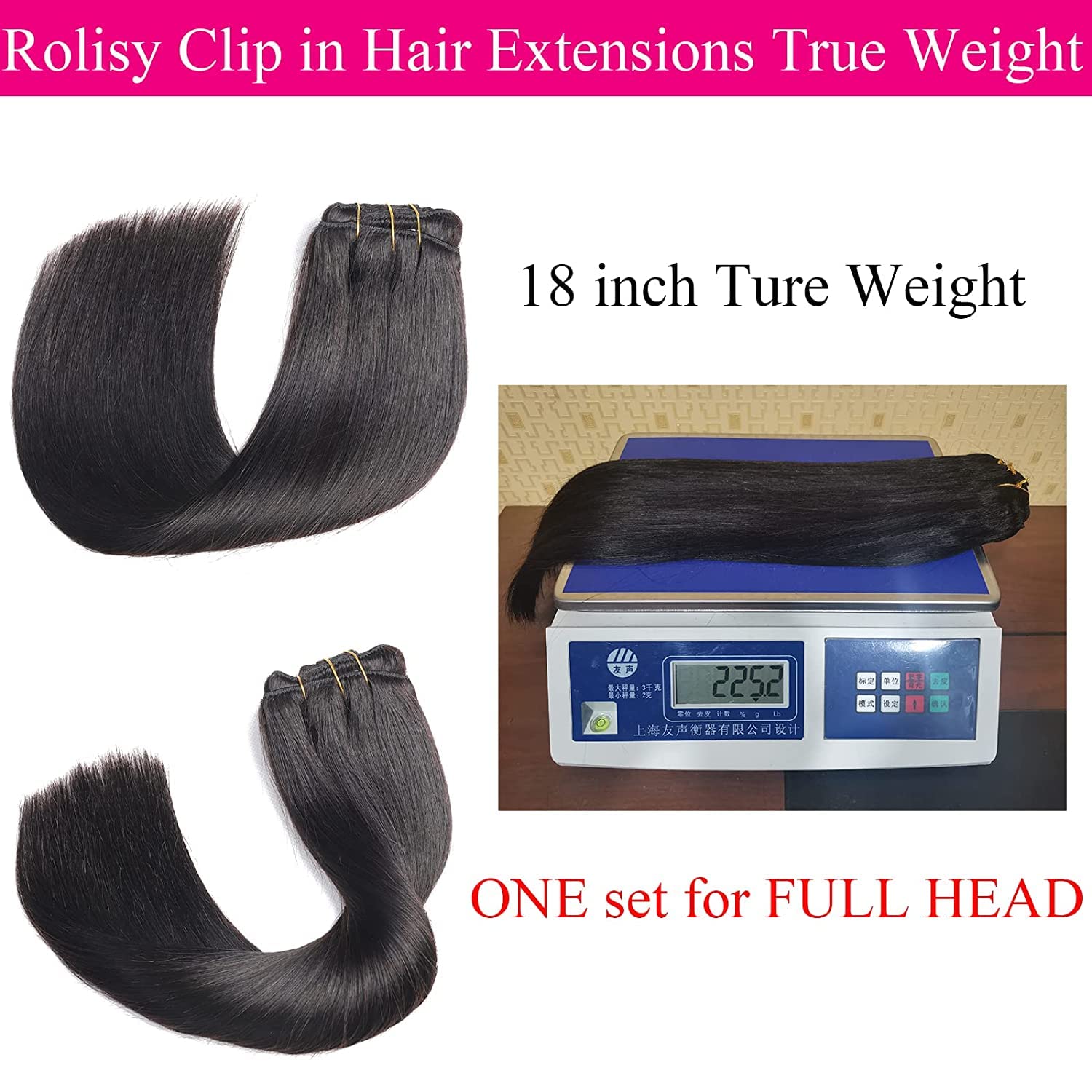 14 Inch Brazilian Straight Human Hair Clip In Extensions for Black Women - 180g Soft & Thick Ends, Natural Color, 10Pcs/Set with 32 Clips - Perfect for Daily Styling, Parties & Special Occasions