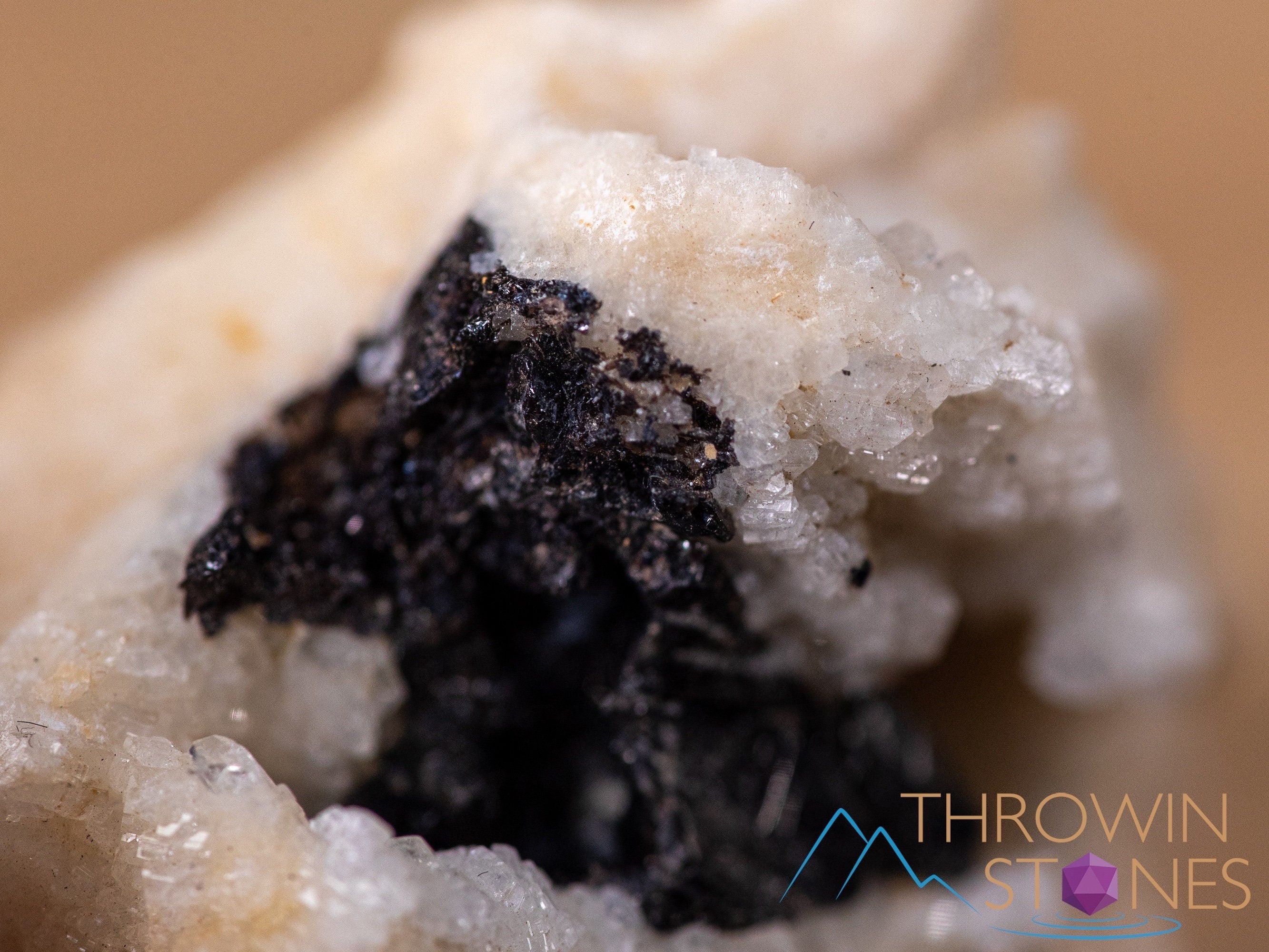 Natural Cassiterite on Albite Raw Crystal Cluster - Unique Mineral Specimen for Home Decor, Housewarming Gift & Healing Stones | Perfect for Meditation, Feng Shui & Crystal Collections