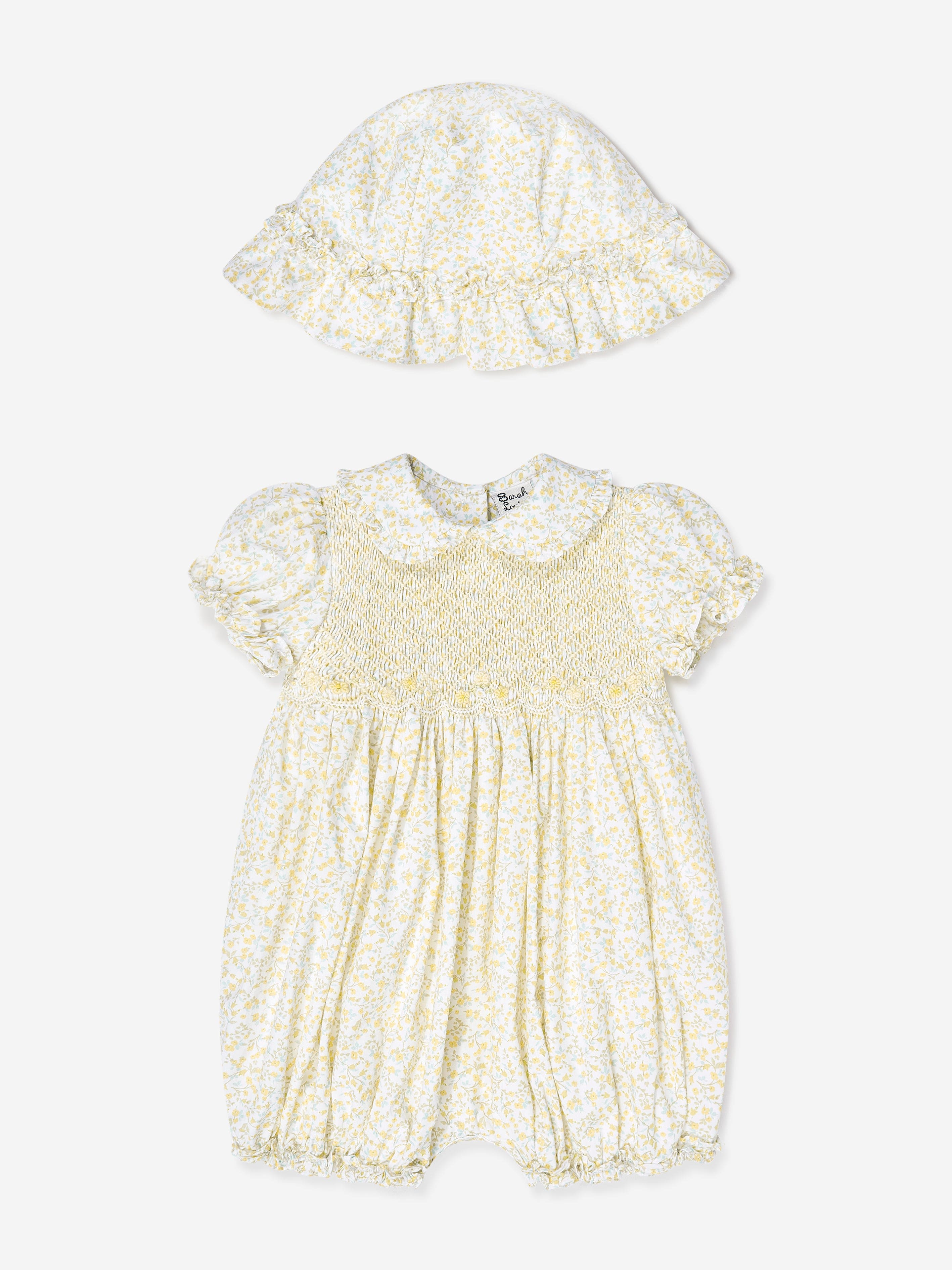 Adorable Baby Girls' White Bubble Romper & Hat Set - Perfect for Photoshoots, Parties & Special Occasions