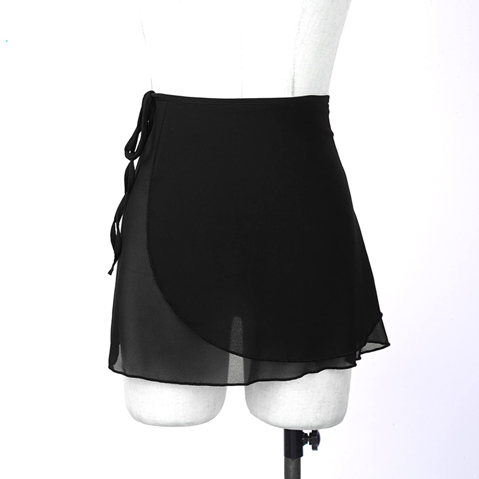 Women's Gradient Chiffon Ballet Dance Skirt Wrap Over Scarf Short Skirt for Ballet, Contemporary, and Performance Dance