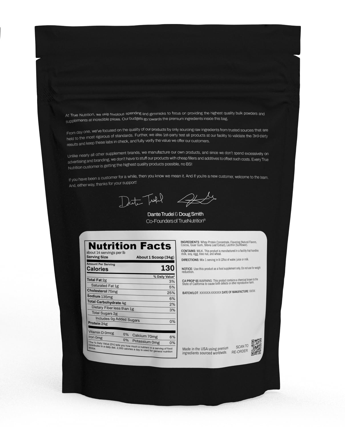 True Nutrition Whey Protein Concentrate Powder - 100% Pure Fast-Acting Low Carb Protein with Essential Amino Acids & High Leucine - Chocolate Fudge Brownie Flavor - 1lb for Post-Workout Recovery & Muscle Building