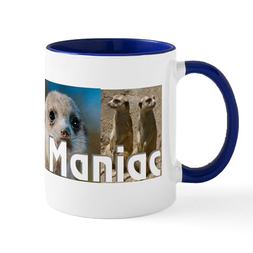White/Navy Inside - Meerkat Mania Collage Mug