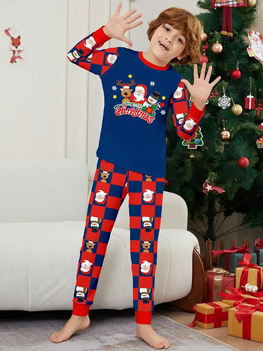 Printed Christmas Matching Family Pajamas Set - Cozy Holiday Pjs for Family Photos & Festive Gatherings
