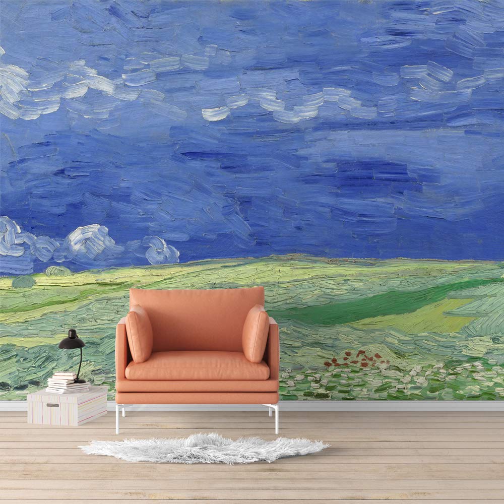 IDEA4WALL Van Gogh Starry Night Wall Mural - Large Removable Peel and Stick Wallpaper (66x96 inches) for Bedroom, Living Room & Office Decor | Famous Painting Art Stickers