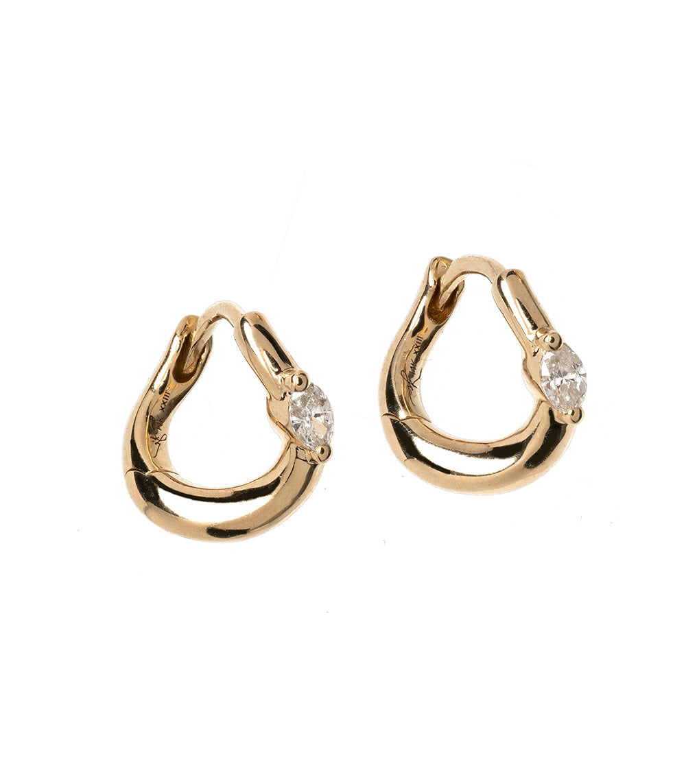 Mini Melt Huggie Earrings - Dainty Gold Hoop Huggie Earrings for Women, Minimalist Small Hoop Earrings for Everyday Wear, Perfect for Work, Date Night & Casual Outfits