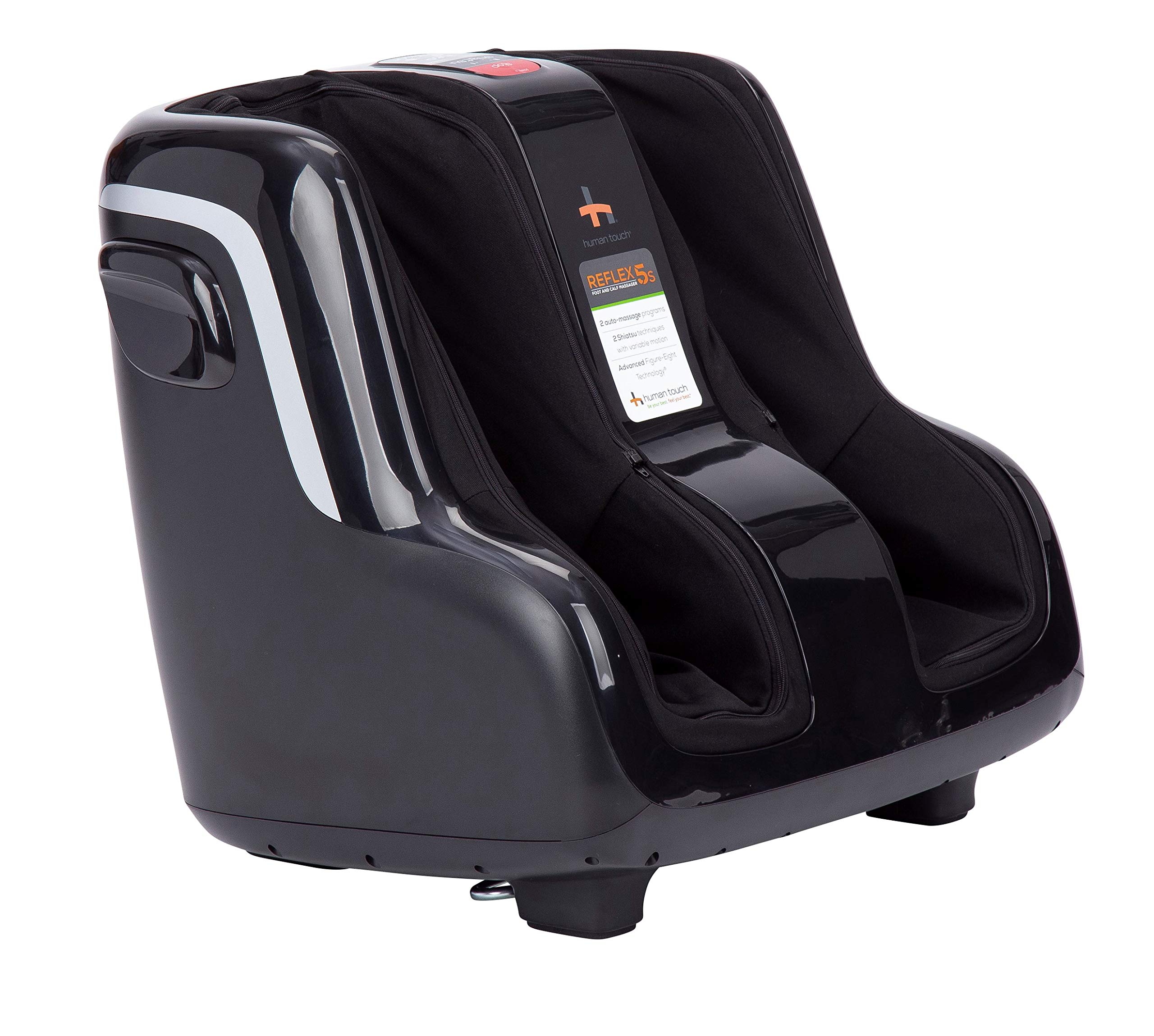 Human Touch Reflex5s Foot and Calf Massager - Kneading & Compression Therapy for Plantar Fasciitis, Stress Relief, and Improved Circulation - Adjustable Fit for Men & Women (Size 12) - 1 Year Warranty - Perfect for Home Relaxation, Office Stress Relief, and Post-Workout Recovery