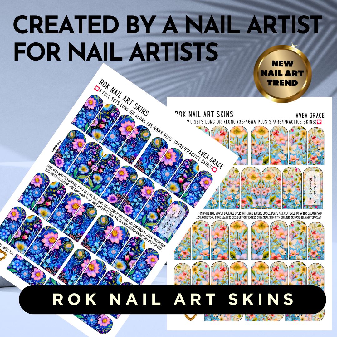 Avea Grace Nail Art Skin - Premium Nail Stickers for Women | Waterproof & Long-Lasting Nail Decals | Perfect for Parties, Weddings, and Everyday Fashion