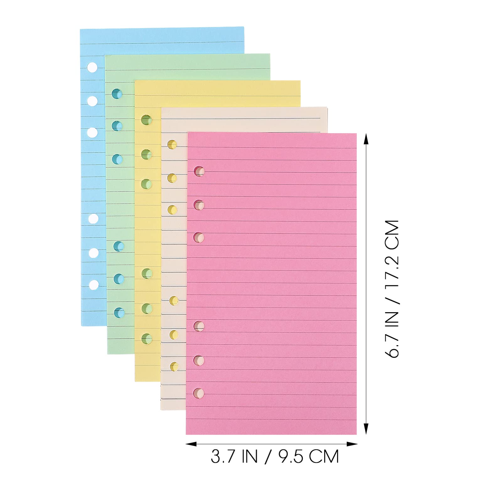 Alipis 50-Pack A5 Lined Paper Inserts for 6-Ring Binder - Loose Leaf Notebook Paper, Detachable Planner Fillers, Journal Refills - Perfect for School, Office, and Home Organization