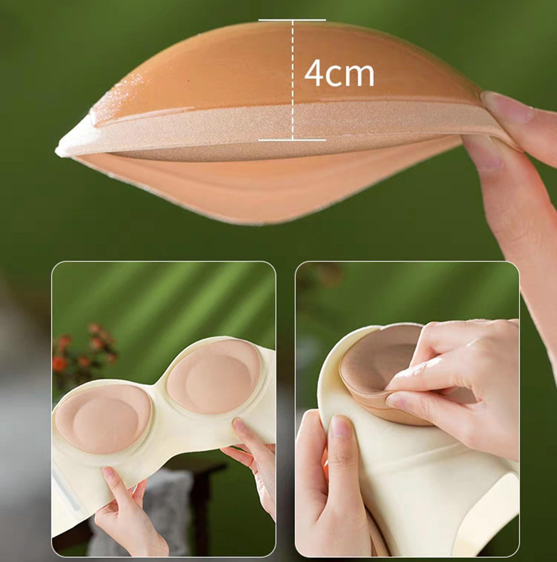 Women's Adhesive Bra Pads - Breathable Push Up Cups for Lingerie & Bikini | Removable Padding Enhancer | Perfect for Swimwear, Dresses & Special Occasions