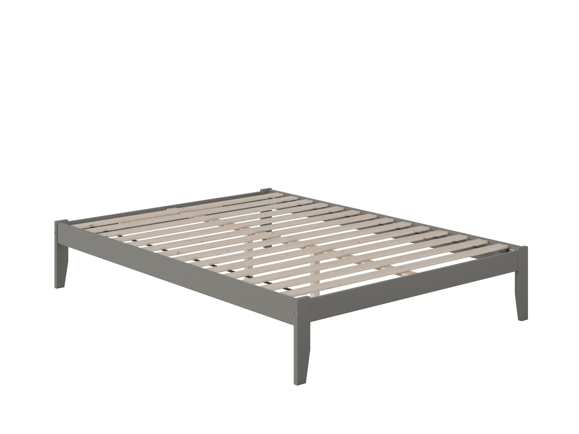 AFI Colorado Queen Size Platform Bed Frame with USB Charging Station, Grey - Modern Bedroom Furniture for Small Spaces & Guest Rooms