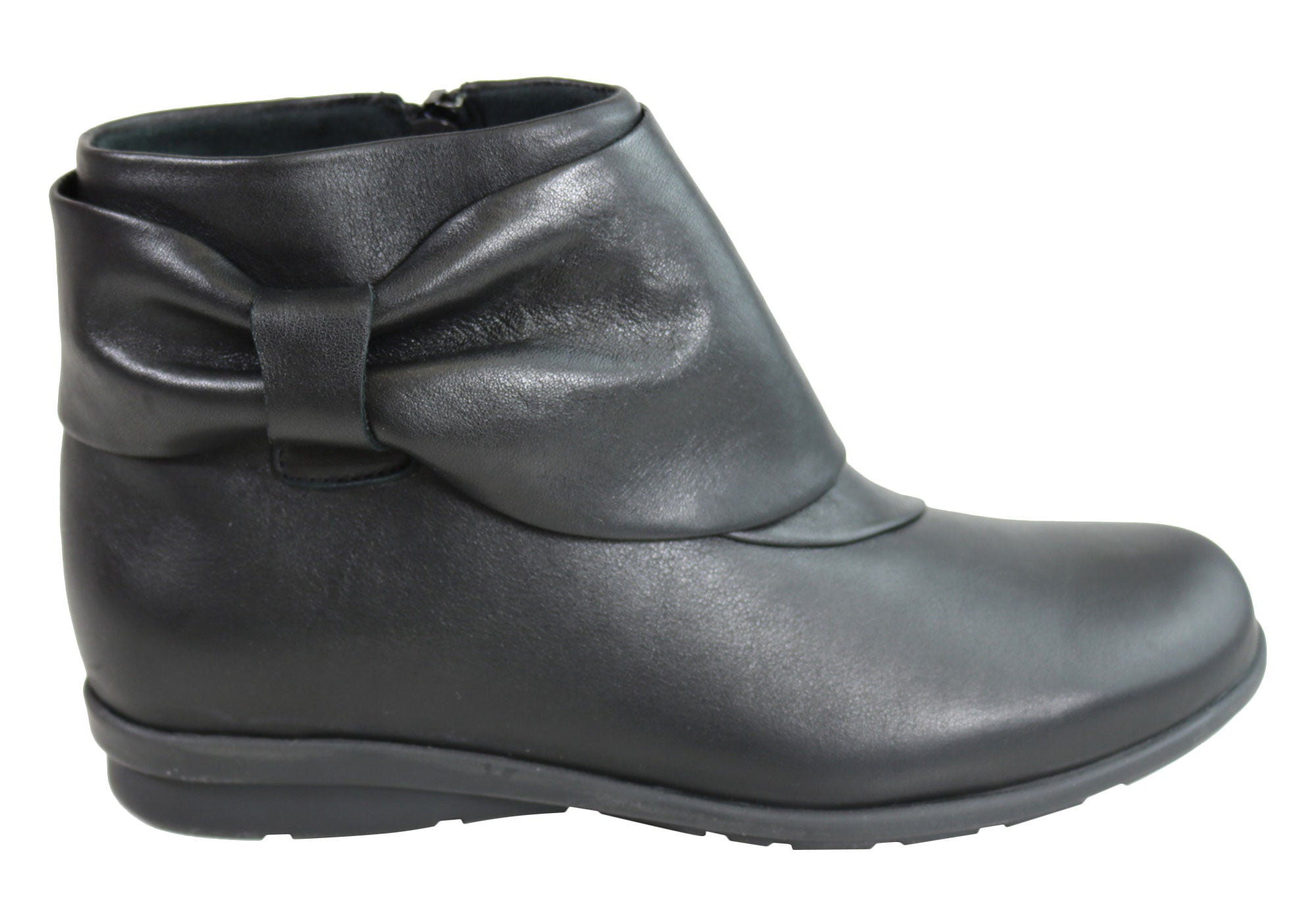 Flex & Go Women's Comfortable Leather Ankle Boots - Made in Portugal - Perfect for Work, Travel & Everyday Wear