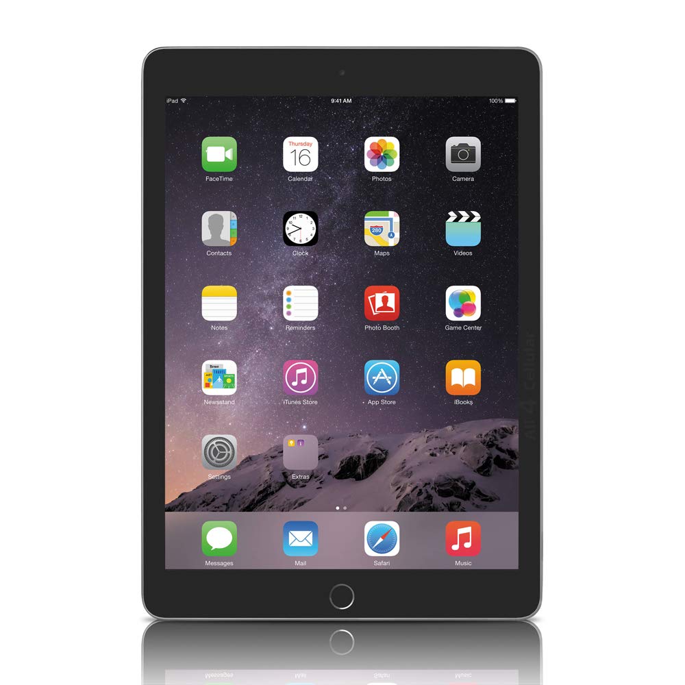 Refurbished Apple iPad Air 2 128GB Space Gray - Certified Renewed Tablet with Retina Display | Perfect for Work, Study & Entertainment