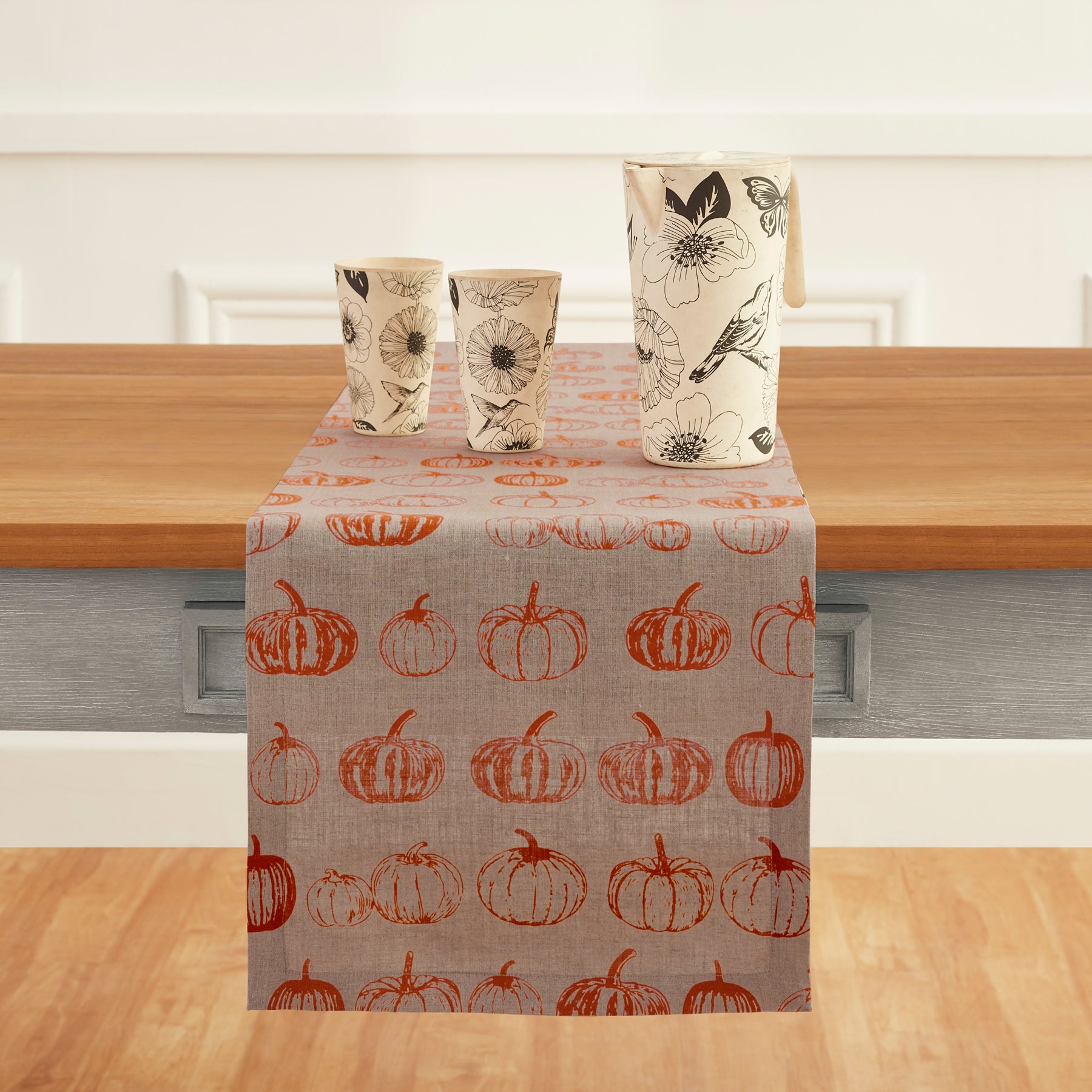 Pumpkin Patch Table Runner - Fall Harvest Decor for Thanksgiving & Autumn Dining - Perfect for Farmhouse, Rustic, and Seasonal Home Decor
