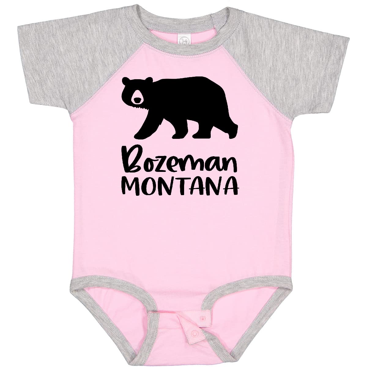 Inktastic Bozeman Montana Black Bear Silhouette Baby Bodysuit - Cute Animal Print Onesie for Newborns & Infants - Perfect for Outdoor Adventures, Family Photos & Everyday Wear