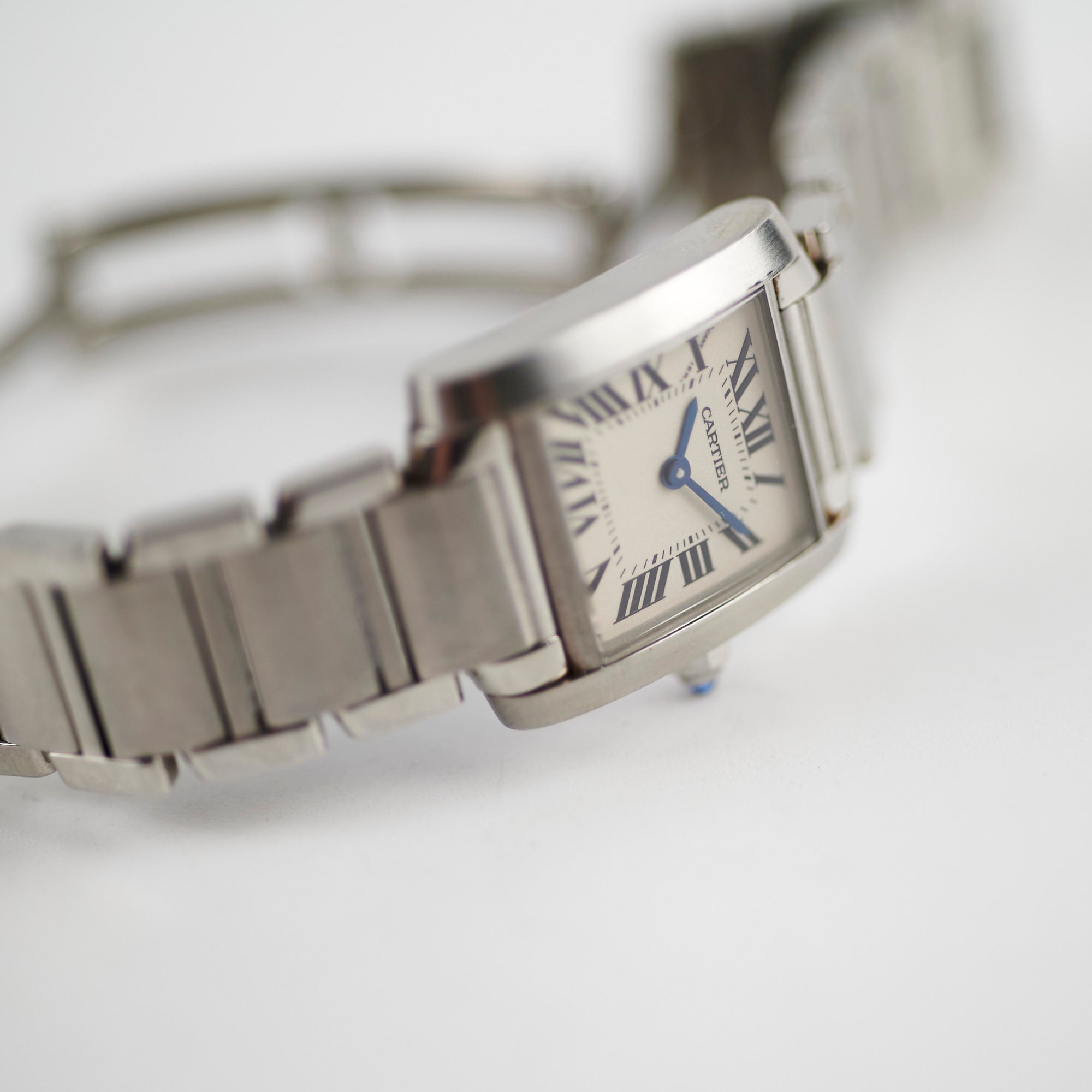 Cartier Tank Francaise Small Quartz Watch for Women - Luxury Gold-Tone Stainless Steel Dress Watch - Perfect for Business, Formal Events & Everyday Elegance