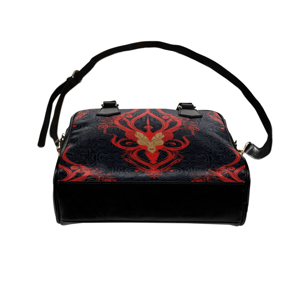 Stylish Demonic Design Shoulder Handbag for Women - Gothic Crossbody Purse with Adjustable Strap - Perfect for Parties, Halloween, and Everyday Use