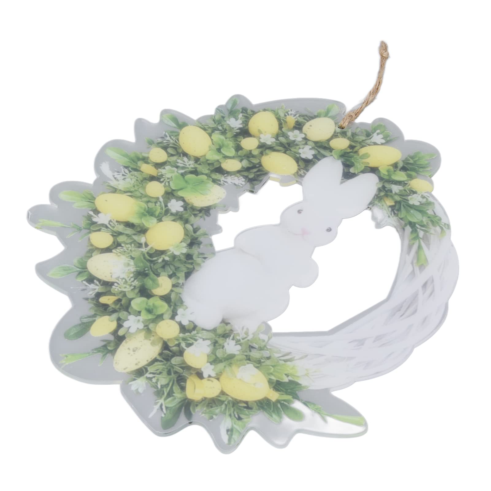 Elegant Acrylic Easter Sign with Hemp Rope - Spring Home Decor for Wall, Garden, Bedroom & Indoor/Outdoor Use - Perfect for Easter Party, Holiday Decoration & Seasonal Display