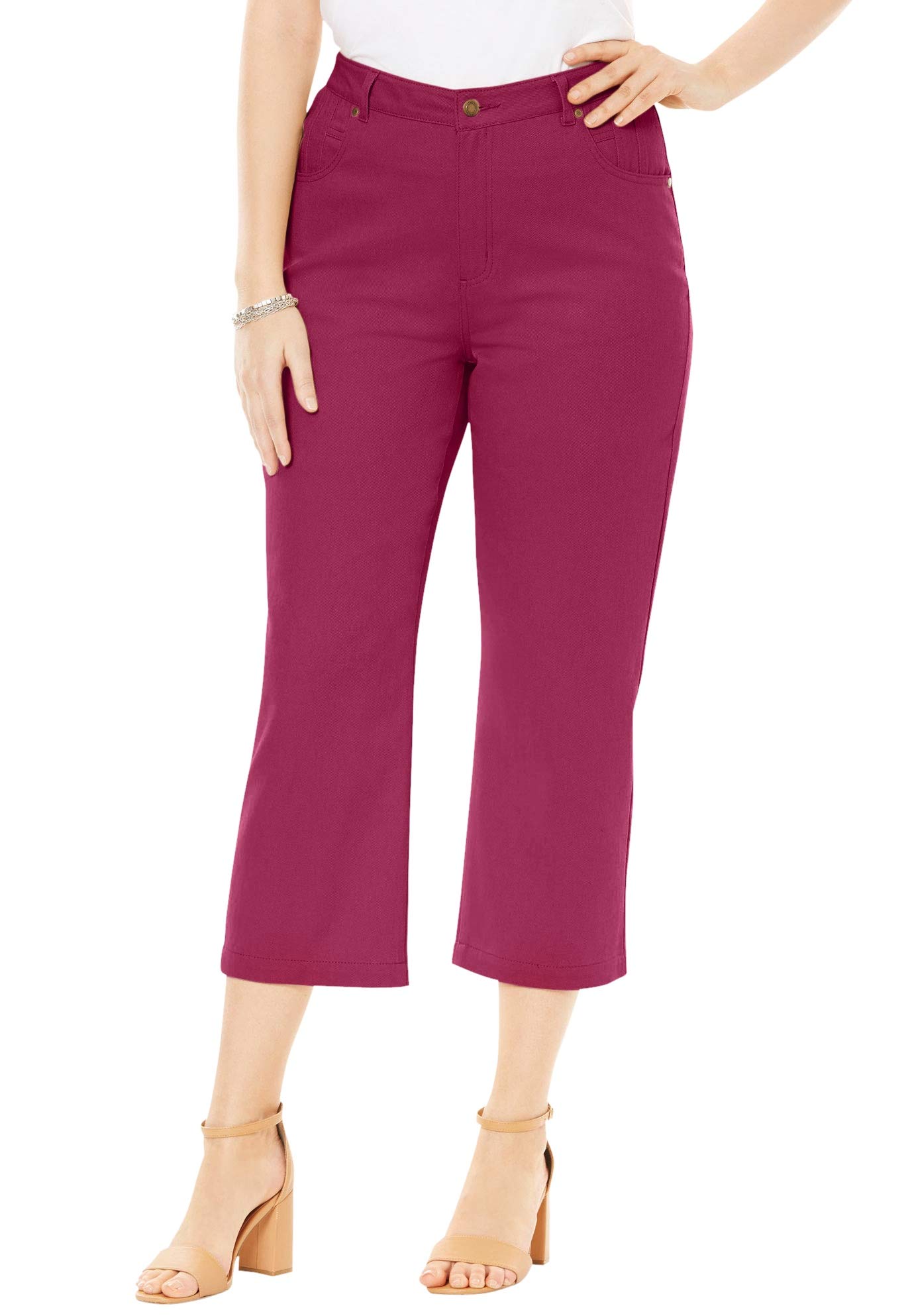 Jessica London Women's Plus Size Capri Jeans for Casual Wear