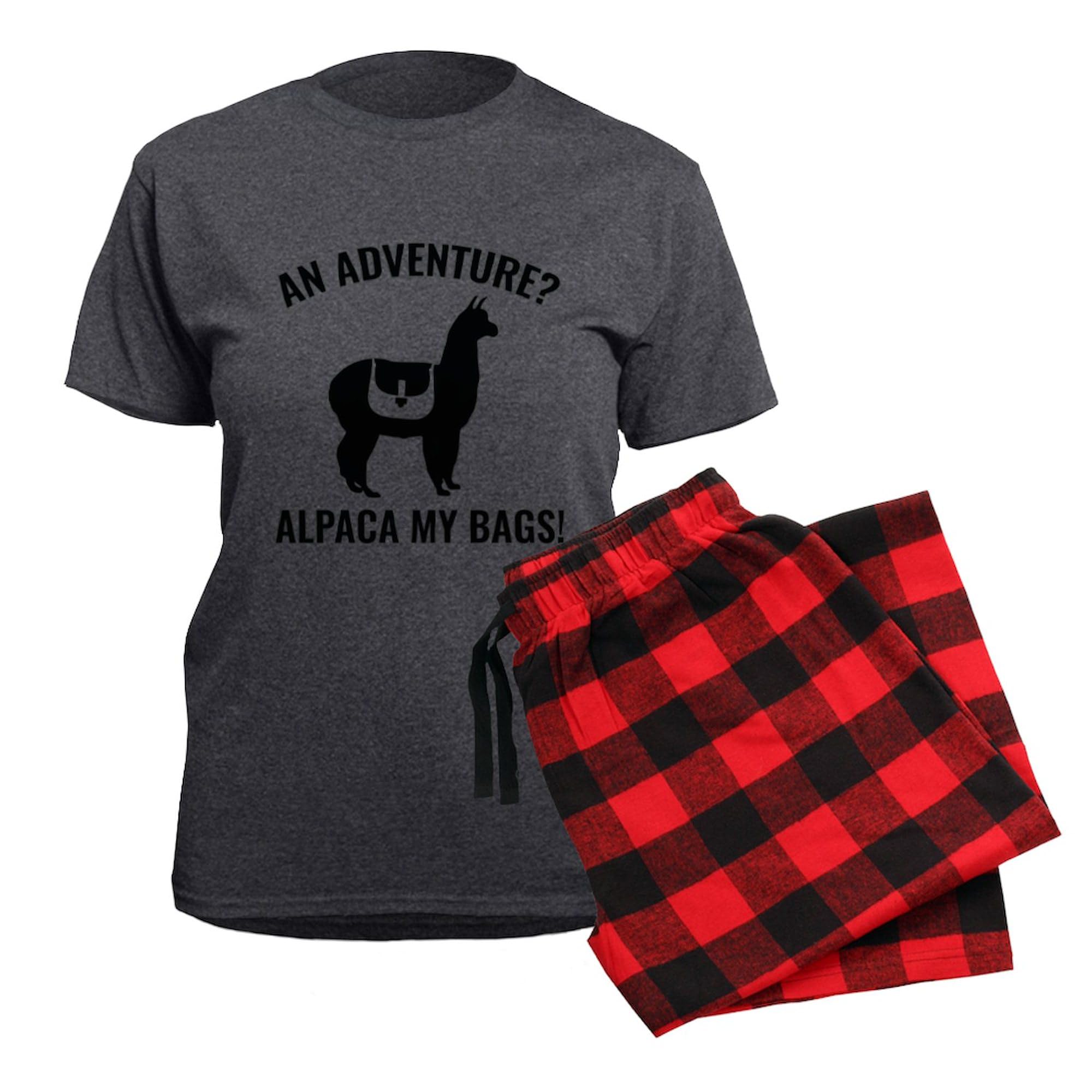 Alpaca My Bags Women's Lightweight Pajama Set - Charcoal Novelty Sleepwear for Women | Cozy Lounge & Sleepwear for Relaxing Evenings