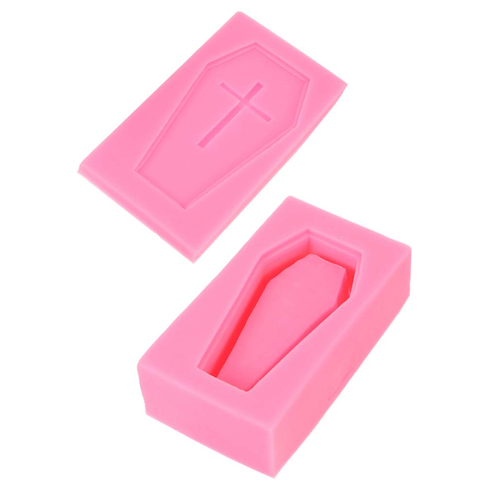 Hemoton 12-Piece Silicone Coffin Cake Mold Set - 3D Skeleton Baking Molds for Halloween Cupcakes, Soap Making & Party Decorations - Reusable Non-Stick Bakeware for DIY Desserts and Spooky Treats